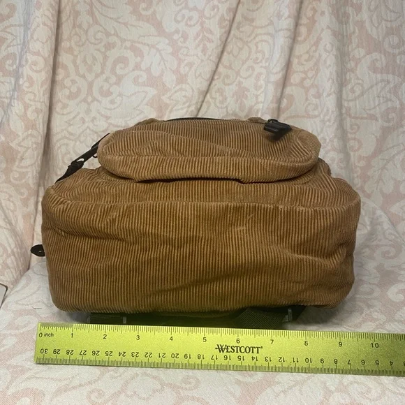 Vintage JanSport Half Pint Tan Corduroy Backpack - Picture 8 of 11